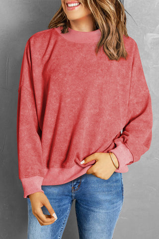 Mock Neck Sweatshirt - Pink