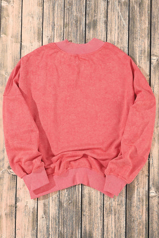 Mock Neck Sweatshirt - Pink