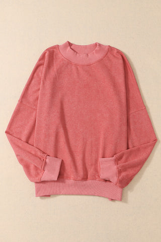 Mock Neck Sweatshirt - Pink