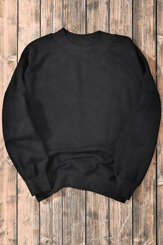 Mock Neck Sweatshirt - Black