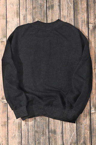 Mock Neck Sweatshirt - Black