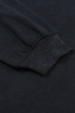 Mock Neck Sweatshirt - Black