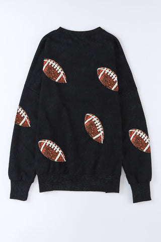 Sequined Football sweatshirt