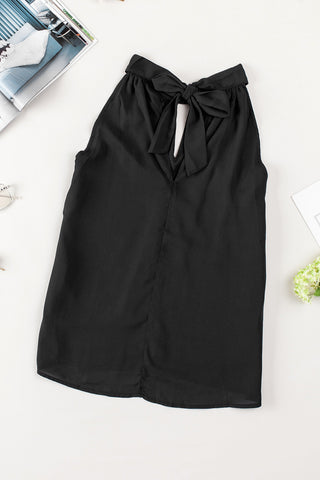 Black Tie Halter Top