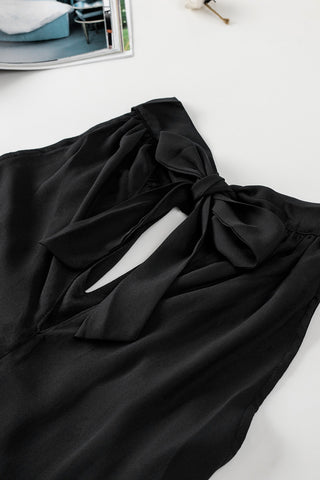 Black Tie Halter Top