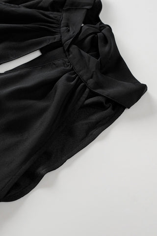Black Tie Halter Top