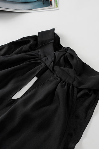 Black Tie Halter Top