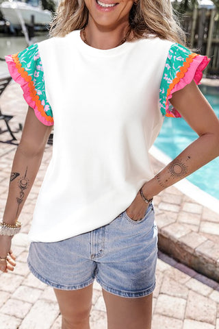 Summer Frills Top - White