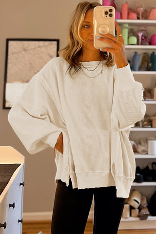 Fall Embrace Flowy Top - Off White