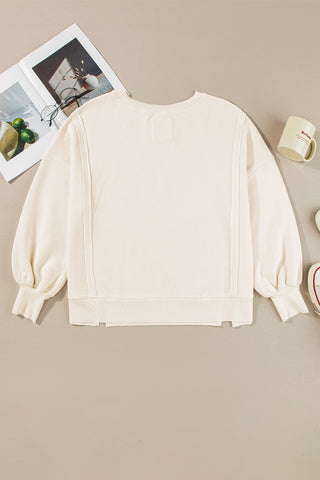 Fall Embrace Flowy Top - Off White