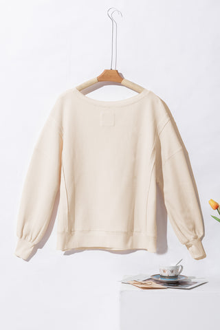 Fall Embrace Flowy Top - Off White