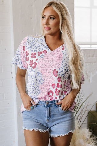 Shades of Pink Leopard Print Top