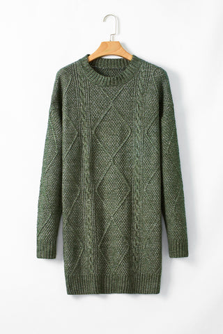 Fall Sweater Dress - Green