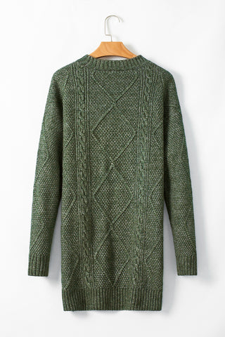 Fall Sweater Dress - Green