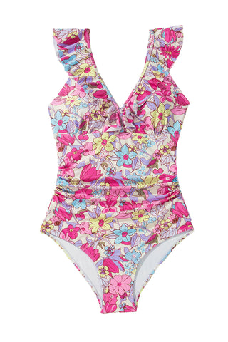 Tropical Blooms Tummy Control Swimsuit