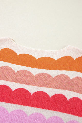 Candy Clouds Boatneck Sweater - Pink