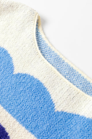 Candy Clouds Boatneck Sweater - Blue