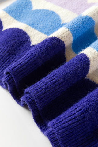 Candy Clouds Boatneck Sweater - Blue