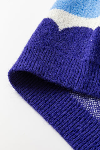 Candy Clouds Boatneck Sweater - Blue