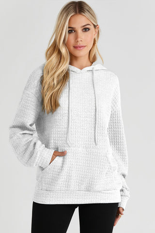 Quilted Hoodie - White