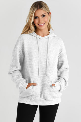 Quilted Hoodie - White