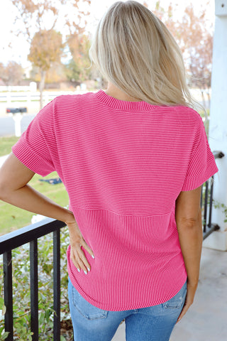 Hot Pink Textured Top