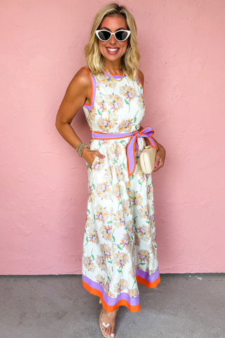 Watercolor Daisy Summer Dress