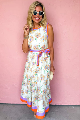 Watercolor Daisy Summer Dress