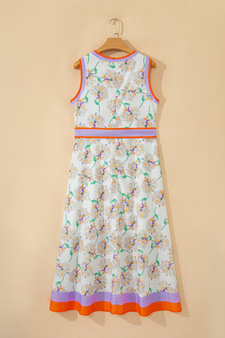 Watercolor Daisy Summer Dress
