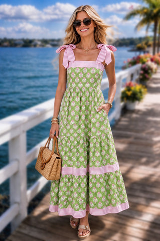Pink and Green Sundress
