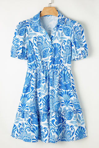 Paisley Swing Dress - Blue