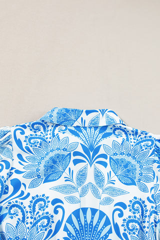 Paisley Swing Dress - Blue
