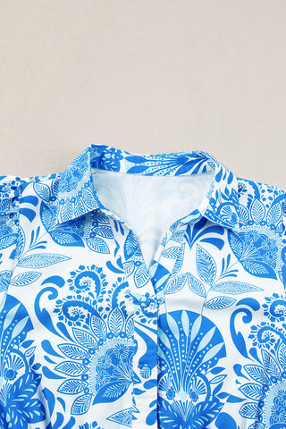 Paisley Swing Dress - Blue