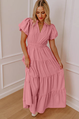 Summer Soirée Solid Dress - Pink