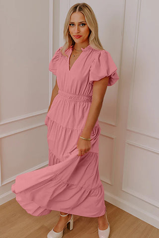 Summer Soirée Solid Dress - Pink