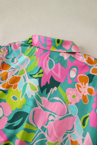Summer Vibes Floral Shift Dress  - Green