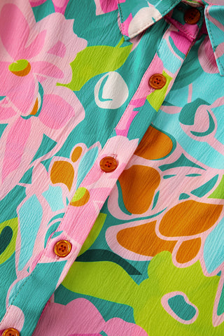 Summer Vibes Floral Shift Dress  - Green