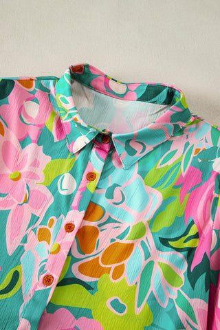 Summer Vibes Floral Shift Dress  - Green