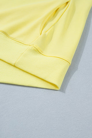 Mock Neck Sleeveless Top with Pockets - Yellow
