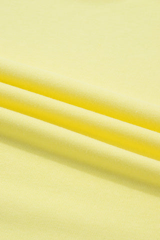 Mock Neck Sleeveless Top with Pockets - Yellow