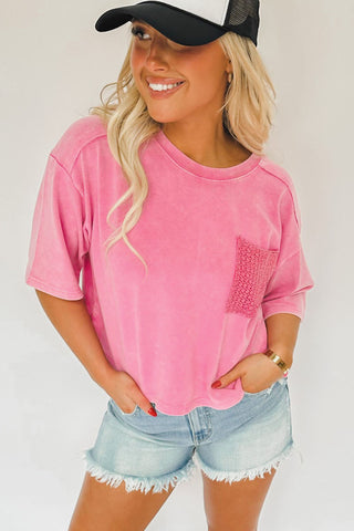 Acid Wash Pink Top