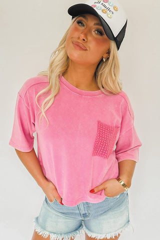 Acid Wash Pink Top