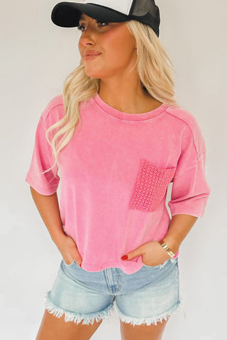 Acid Wash Pink Top