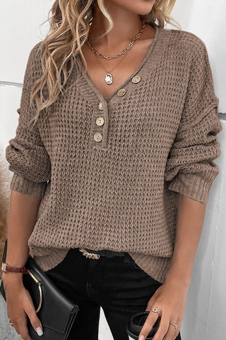 Henley Sweater - Khaki