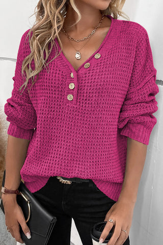Henley Sweater - Pink