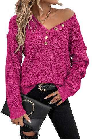 Henley Sweater - Pink
