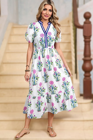 Poppy Midi Dress - White