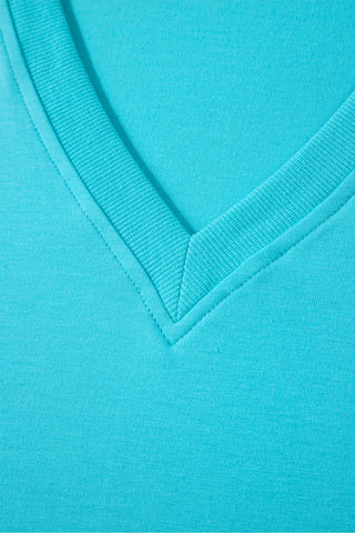Aqua Puff Sleeve Top