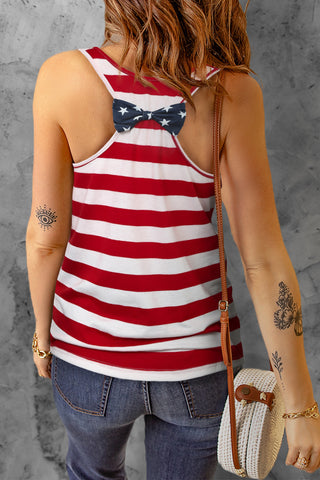 Bow Back American Flag Top