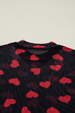 Hearts Top - Black